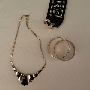Black & Gold Jewelry Set